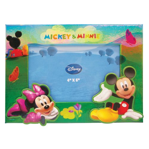 Mickey and Minnie Mouse on Hill Magnetic Photo Frame